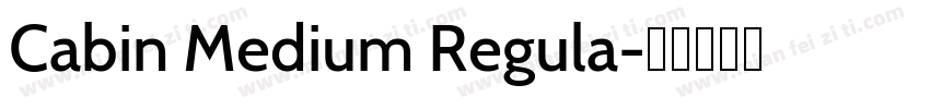 Cabin Medium Regula字体转换